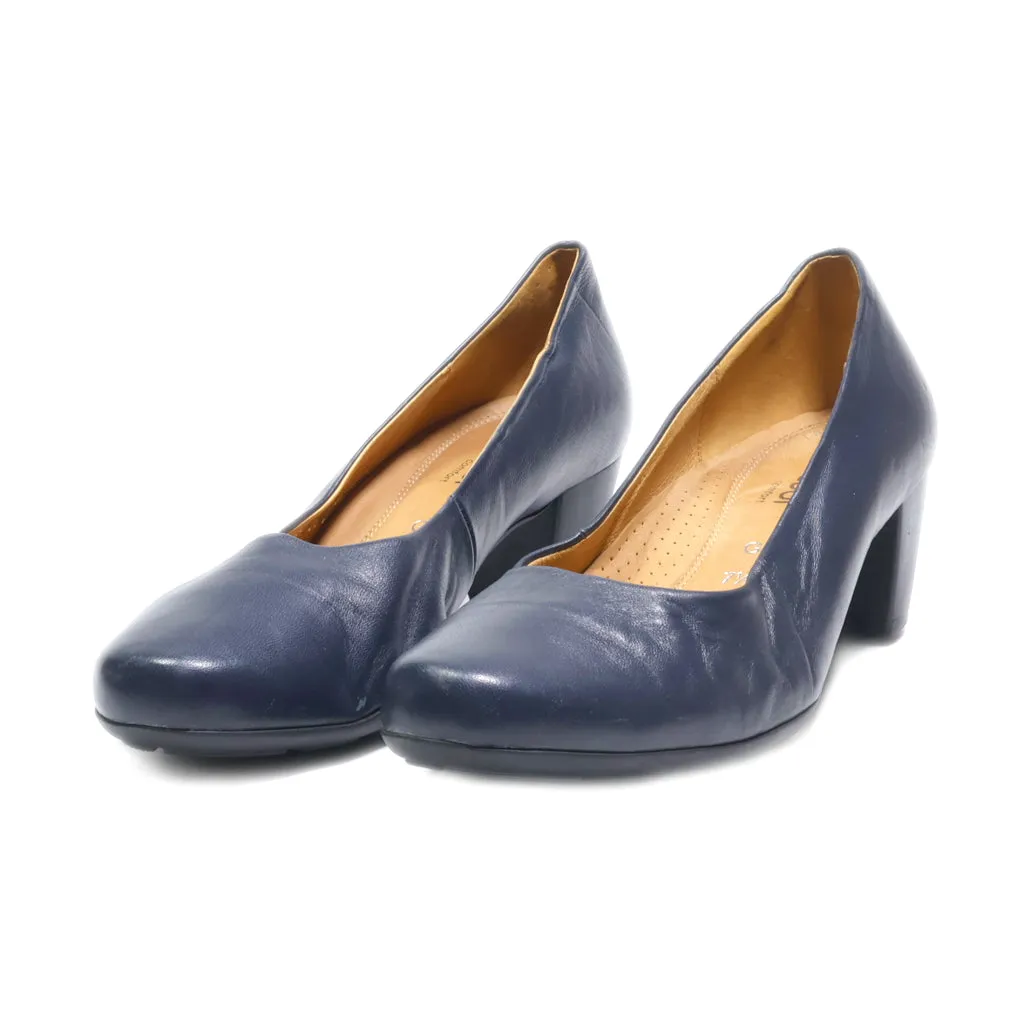 Gabor Mid-Heel Shoes Leather Blue Colour For Women