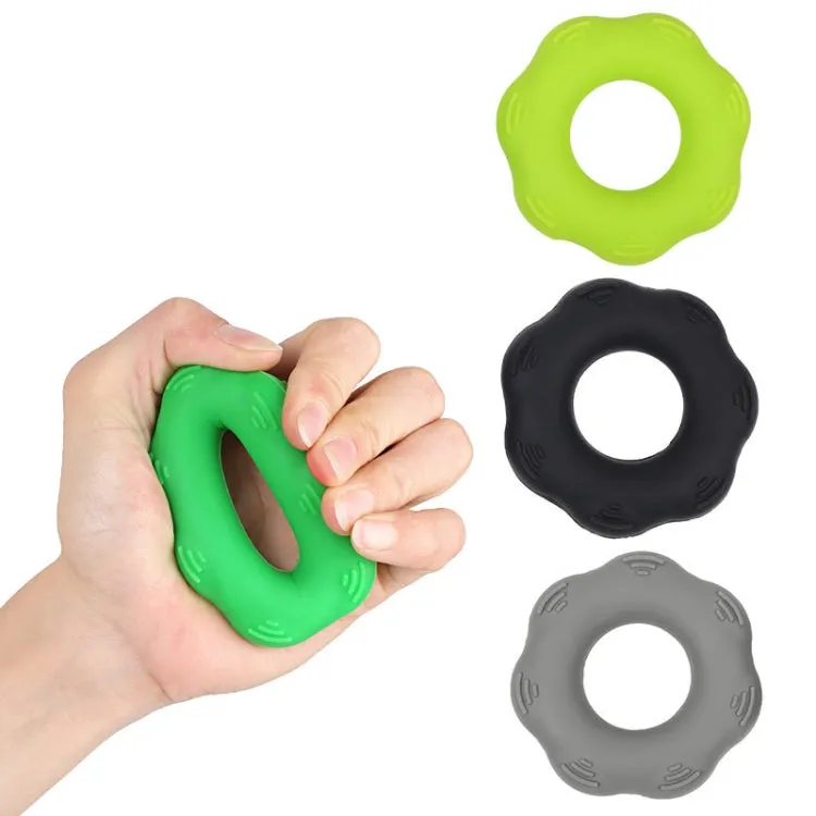 Hand Exercise Massage Bump Gear Type Silicone Grip Ring, Style: 30LB (Light Gray)