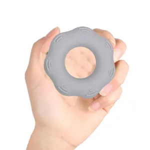 Hand Exercise Massage Bump Gear Type Silicone Grip Ring, Style: 30LB (Light Gray)