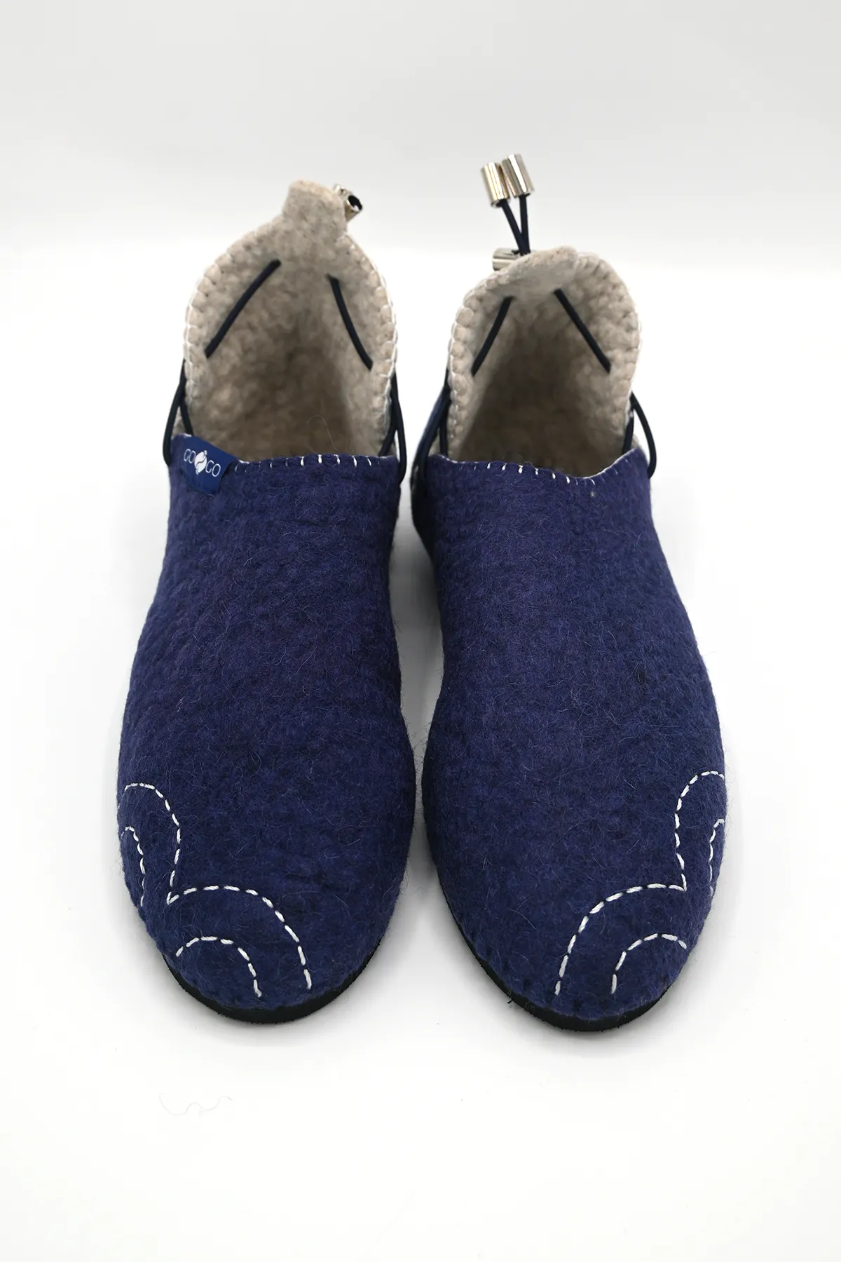 Handmade Wool Shoes Blue