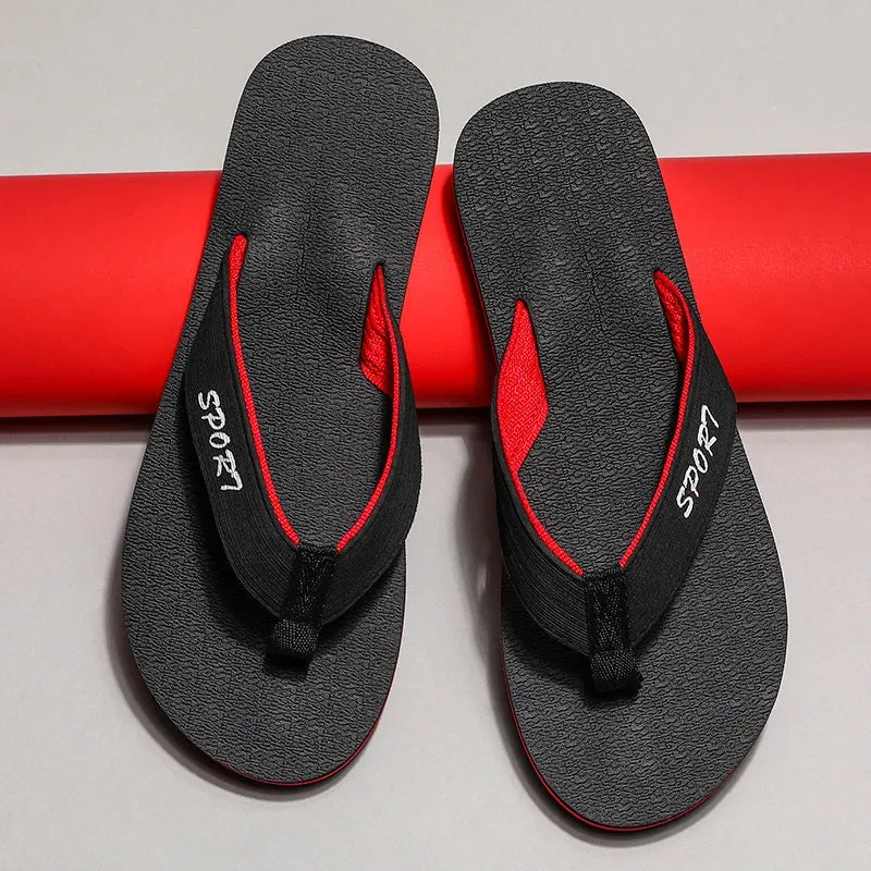 Hnzxzm 2024 Stylish Men Casual Sandals Flip Flops Soft Adult Comfortable Outdoor Walking Shoes Water Slides Slippers