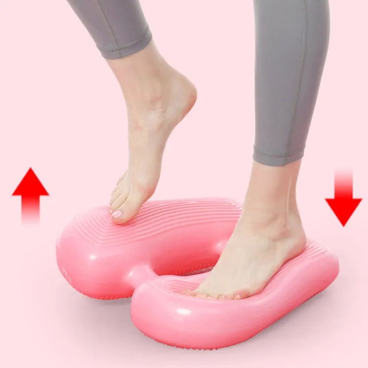 Home Fitness Yoga Balance Inflatable Foot Pad Aerobic Step Training Leg Relaxation Massage Pad(Pink)