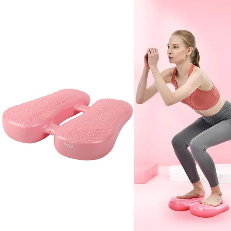 Home Fitness Yoga Balance Inflatable Foot Pad Aerobic Step Training Leg Relaxation Massage Pad(Pink)