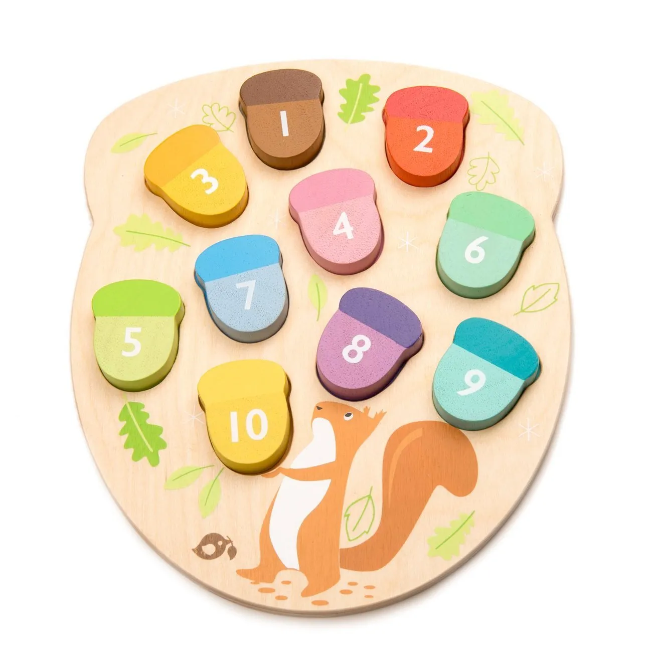 How Many Acorns? Wooden Puzzle