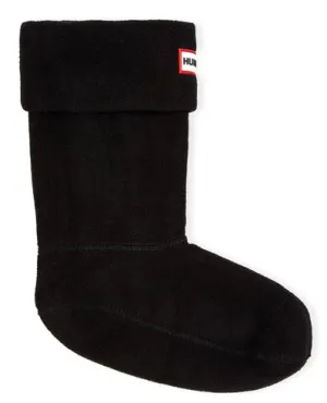 Hunter Fleece Short Sock Boot in Black