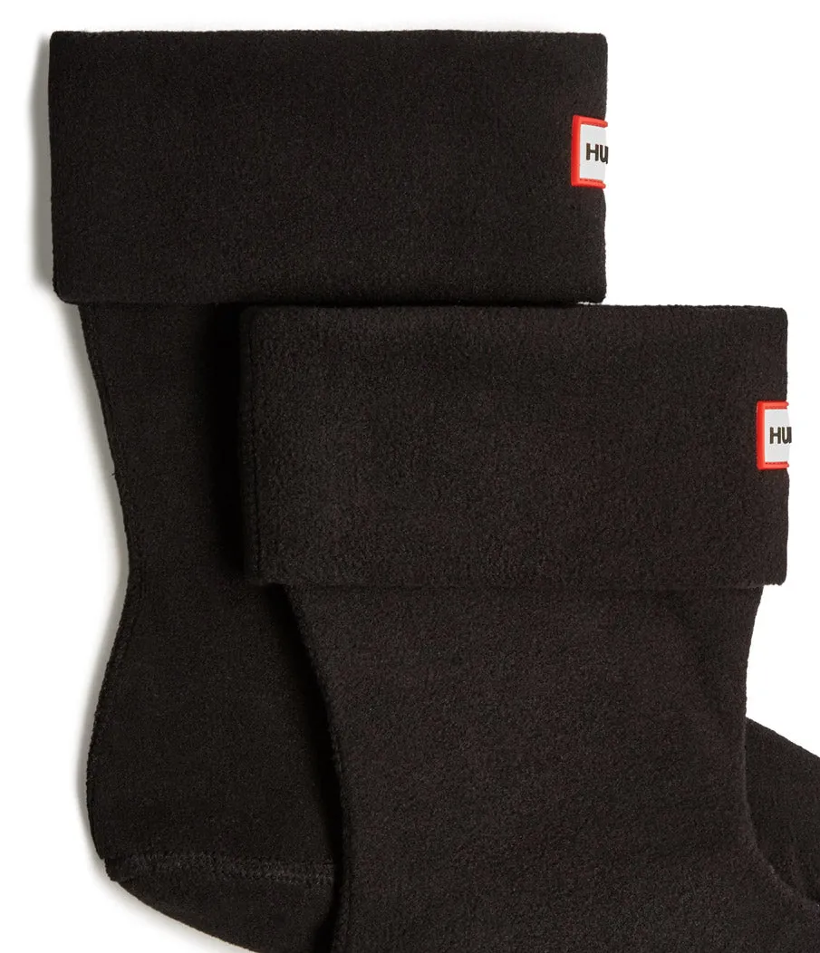 Hunter Fleece Short Sock Boot in Black