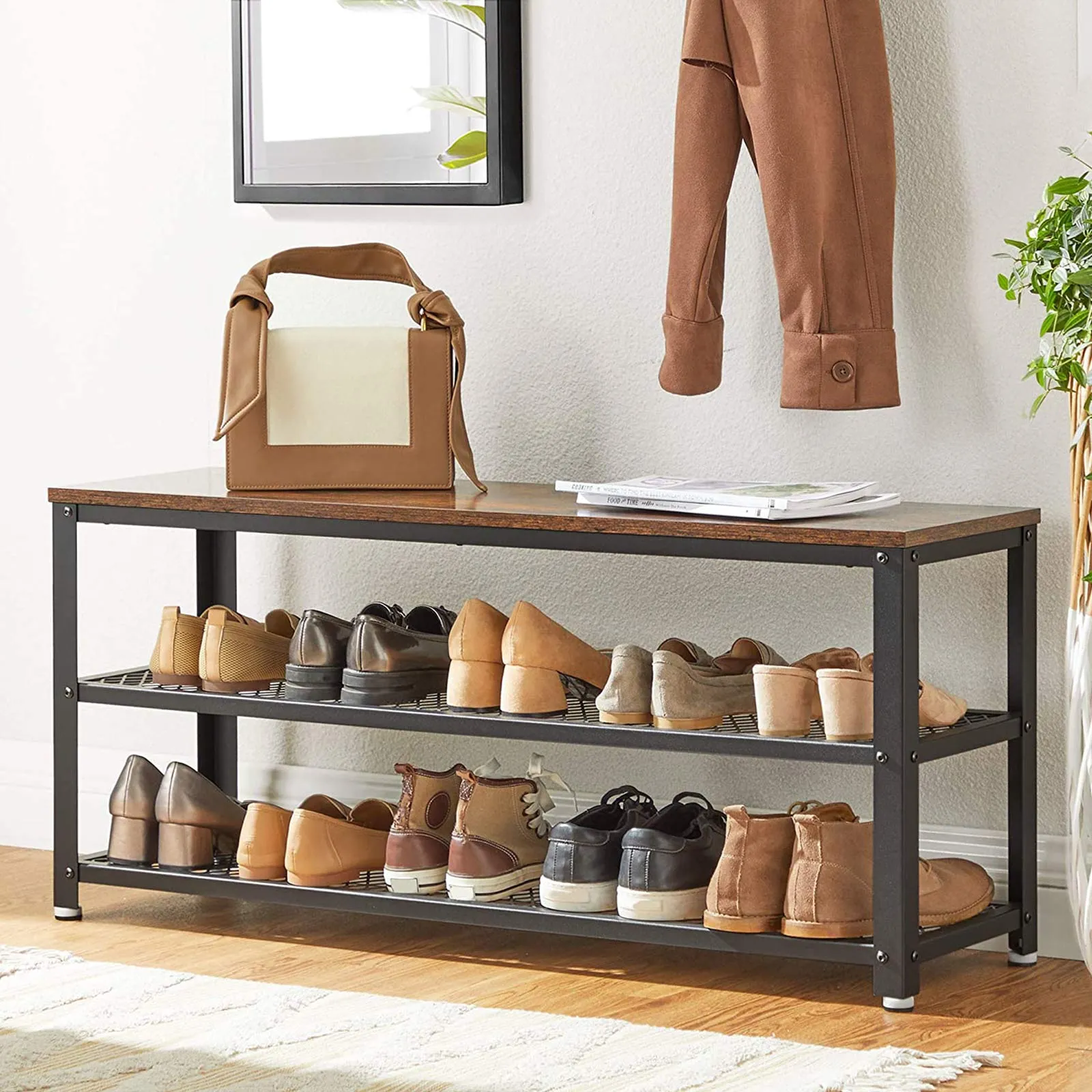 Industrial Long Shoe Storage Rack