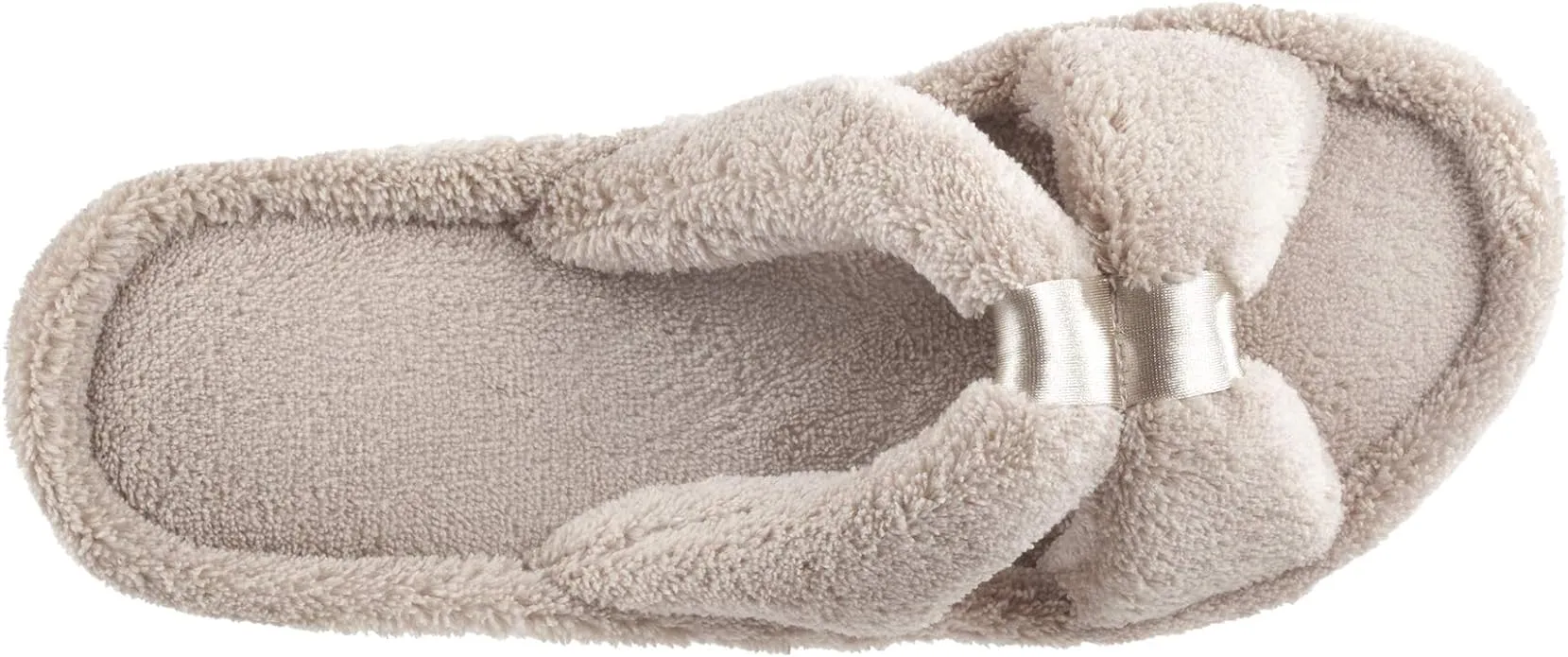 Isotoner Women's Signature X-Slide Slipper, Satin Trim with Memory Foam