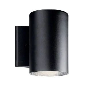 Kichler 11250BKT30 Cylinder 3000K LED 7" Wall Light Textured Black