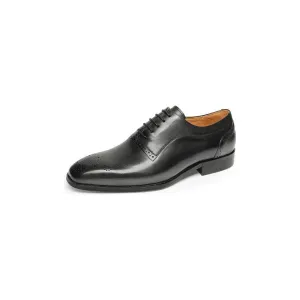 LaceLux Exotic Leather Classic Lace-Up Shoes