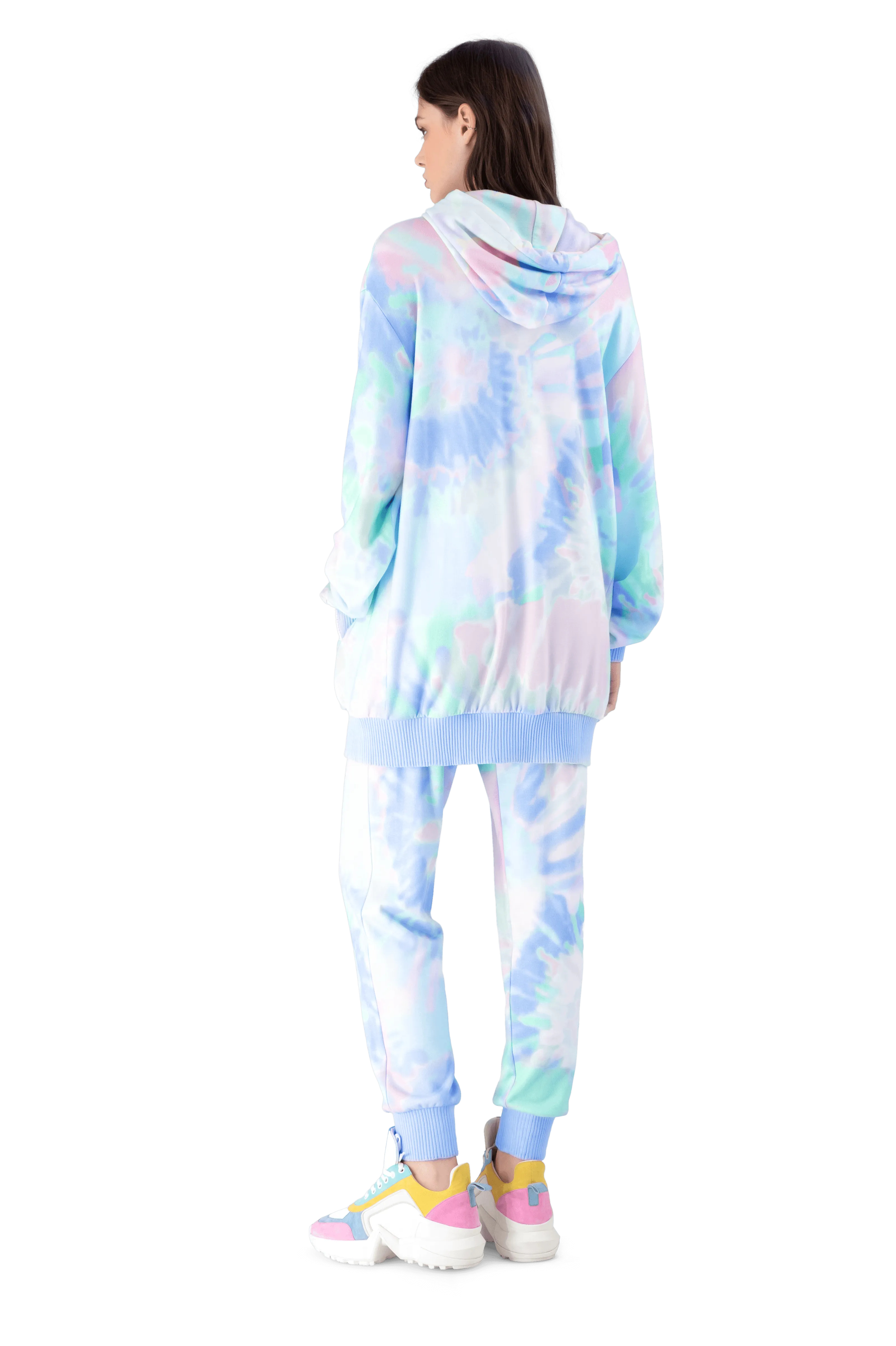 Lavender Tie-Dye Jersey Hoodie