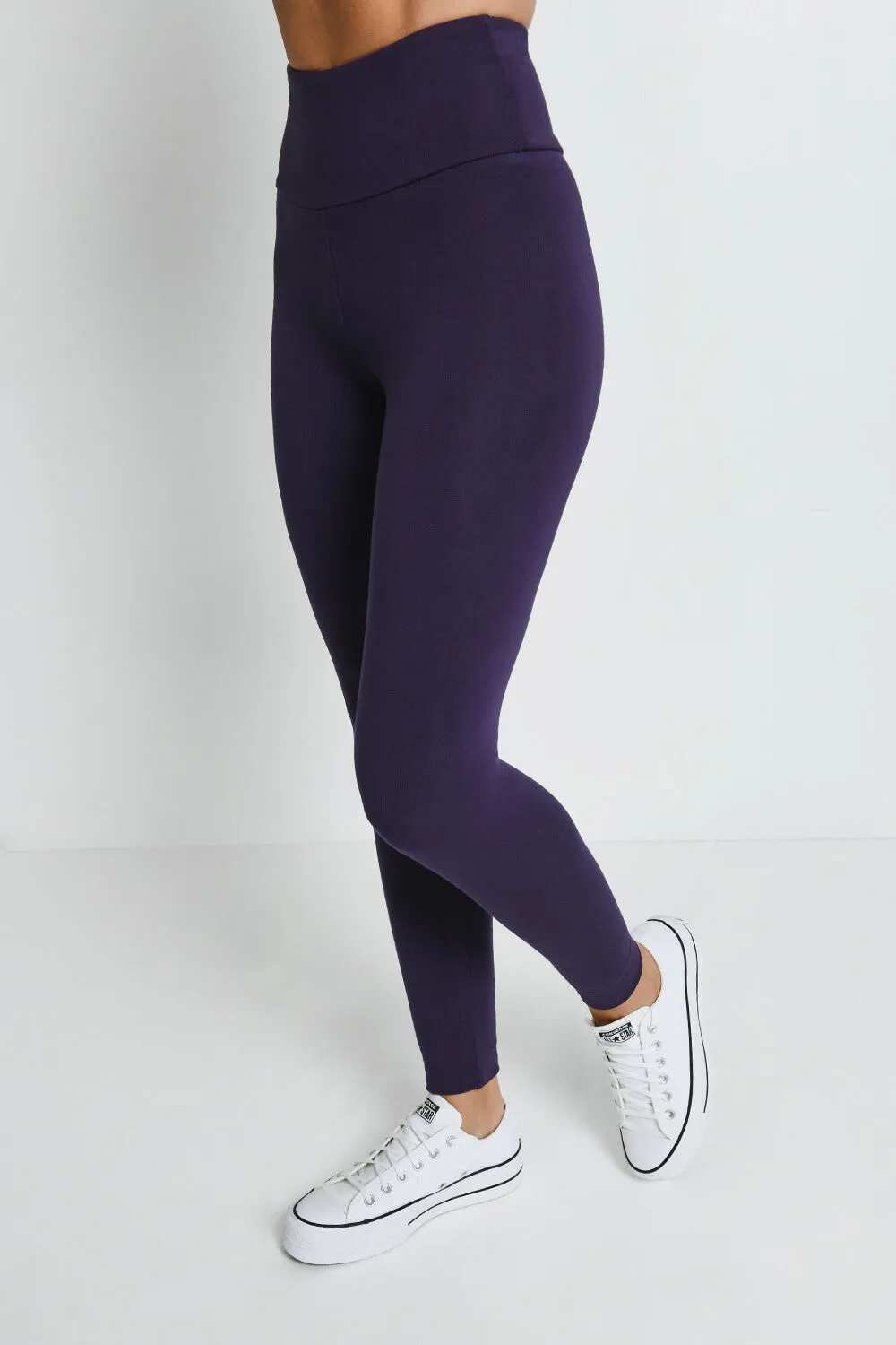 Lightweight Everyday High Waisted Leggings - Acai Purple