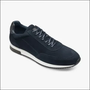 Loake Bannister Navy Suede Trainer--