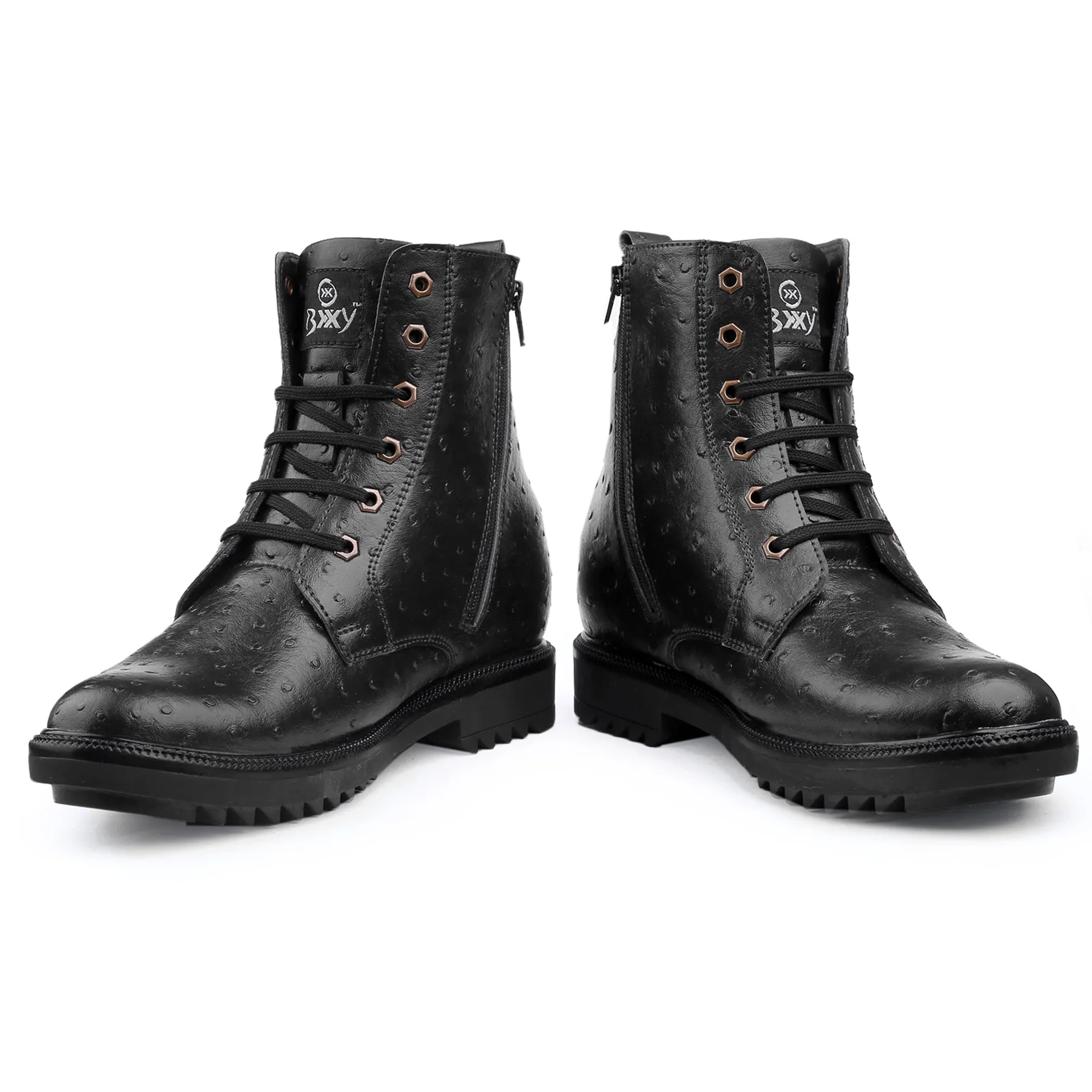 Men's 4 Inch Hidden Height Increasing Trendiest High Ankle Boots