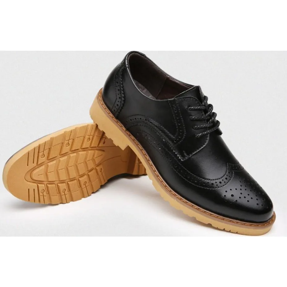 Mens Lace Up Business Casual Oxford Shoes