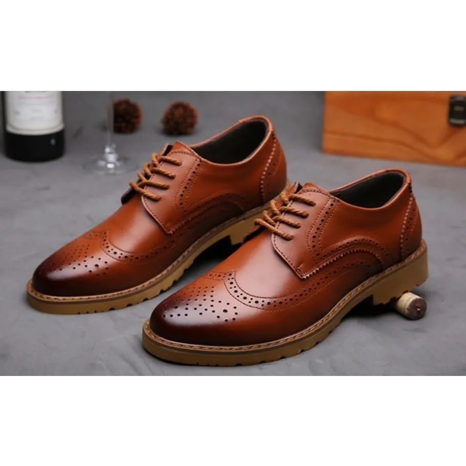 Mens Lace Up Business Casual Oxford Shoes