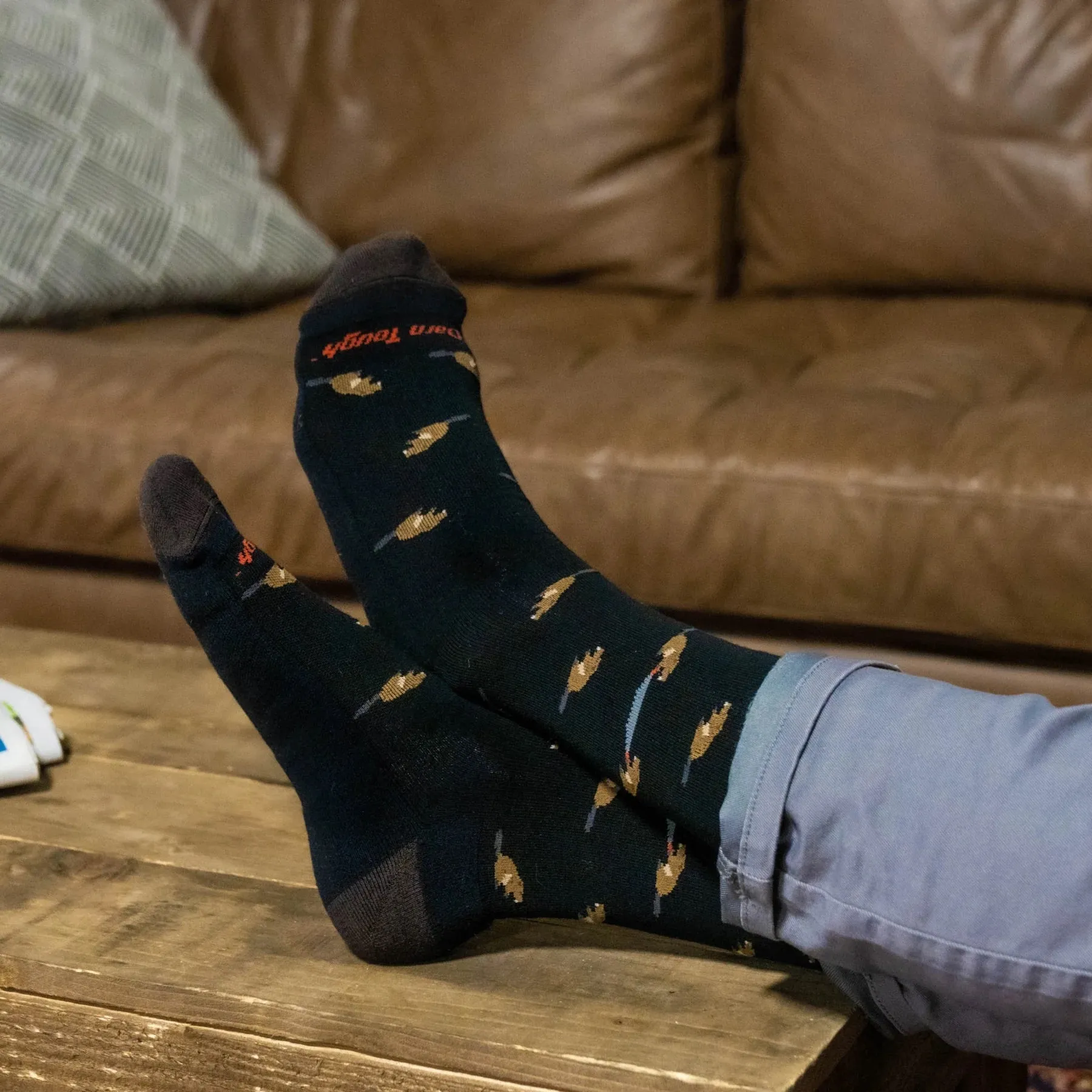 Men's Sawtooth Crew Lightweight Lifestyle Sock - Black