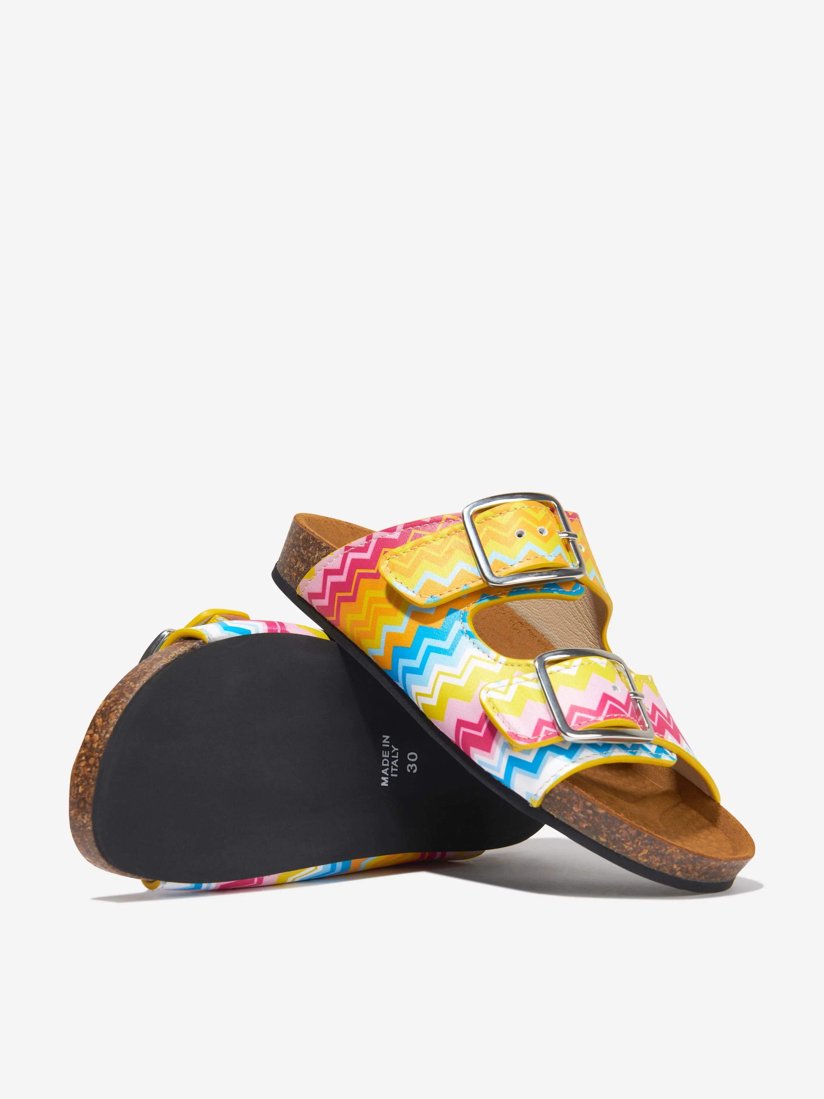 Missoni Girls Leather Sandals in Multicolour