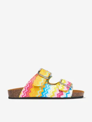 Missoni Girls Leather Sandals in Multicolour