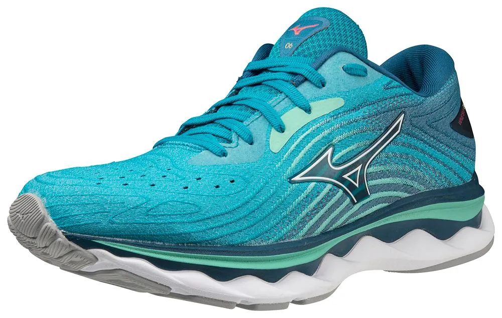 Mizuno | Wave Sky 6 | Women's | Enamel Blue/White