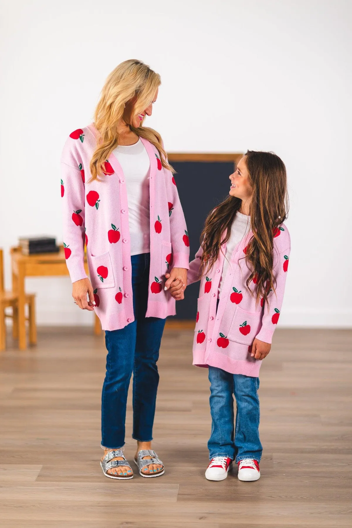 Mom & Me - Pink Apple Cardigan