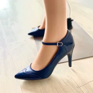 Navy Vintage Mary Jane Shoes