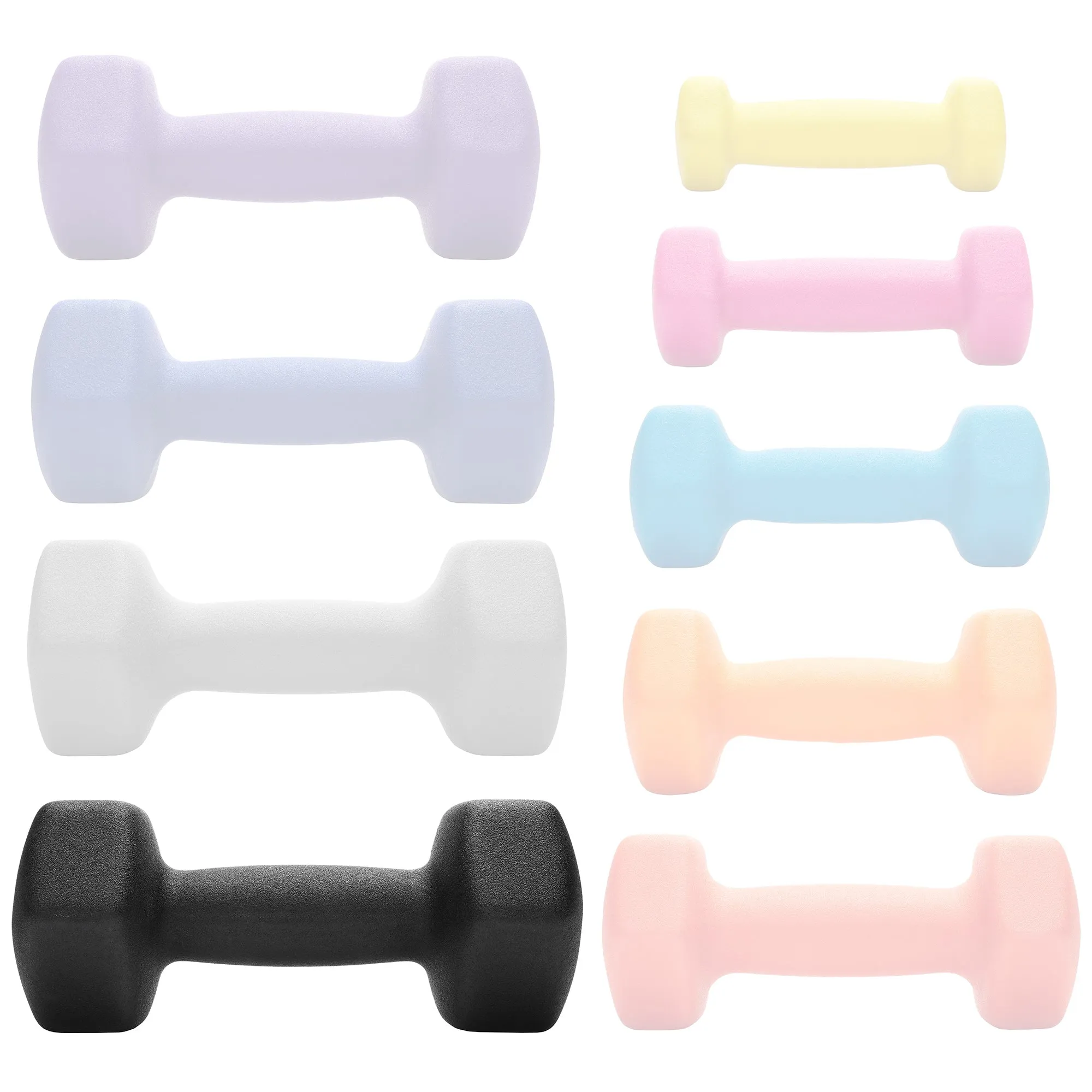 Neoprene Dumbbell Hexagon Hand Weights, Set of 2 - Strength Training