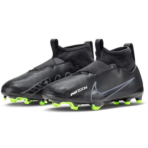 Nike Jr. Zoom Superfly 9 Academy FG/MG Soccer Cleats (Black/Dark Smoke Grey)