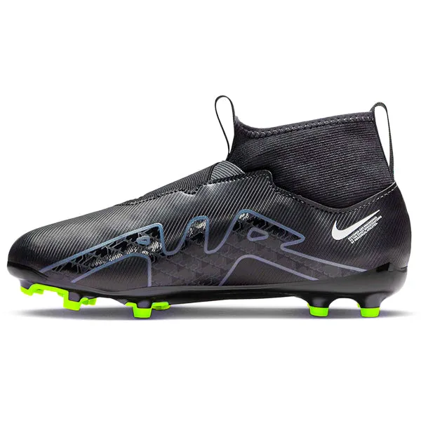 Nike Jr. Zoom Superfly 9 Academy FG/MG Soccer Cleats (Black/Dark Smoke Grey)