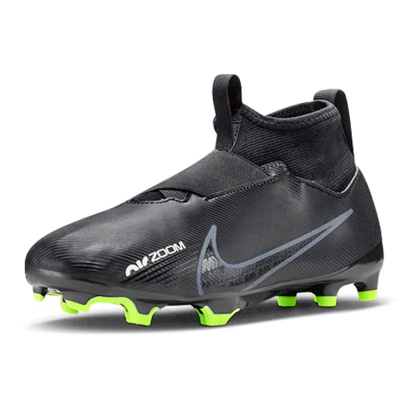 Nike Jr. Zoom Superfly 9 Academy FG/MG Soccer Cleats (Black/Dark Smoke Grey)