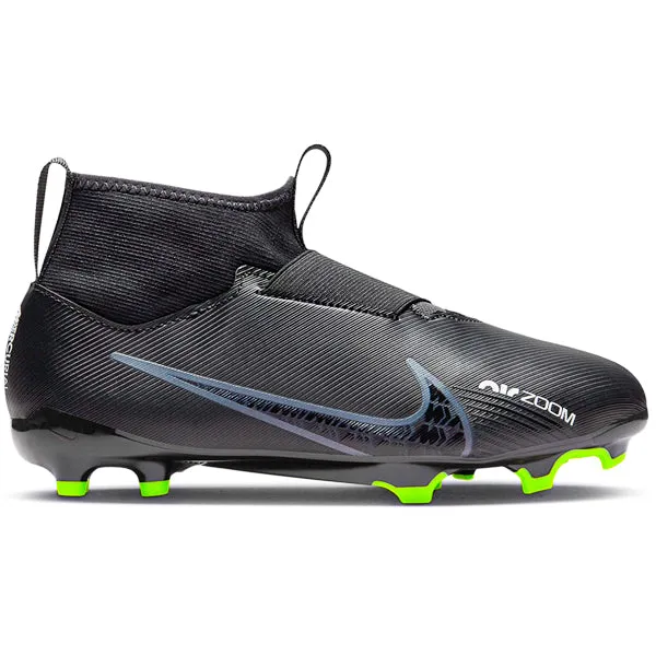 Nike Jr. Zoom Superfly 9 Academy FG/MG Soccer Cleats (Black/Dark Smoke Grey)