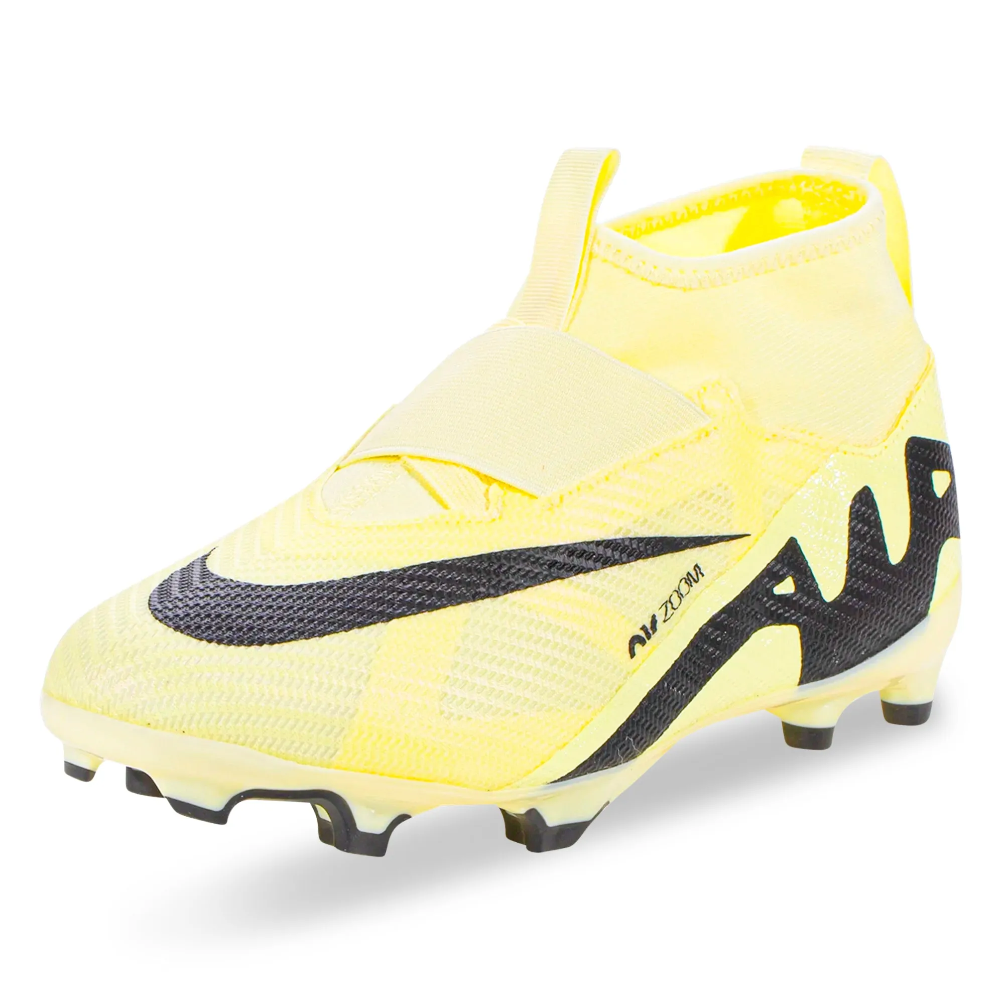 Nike Jr. Zoom Superfly 9 Pro Firm Ground Soccer Cleats (Lemonade/Black)