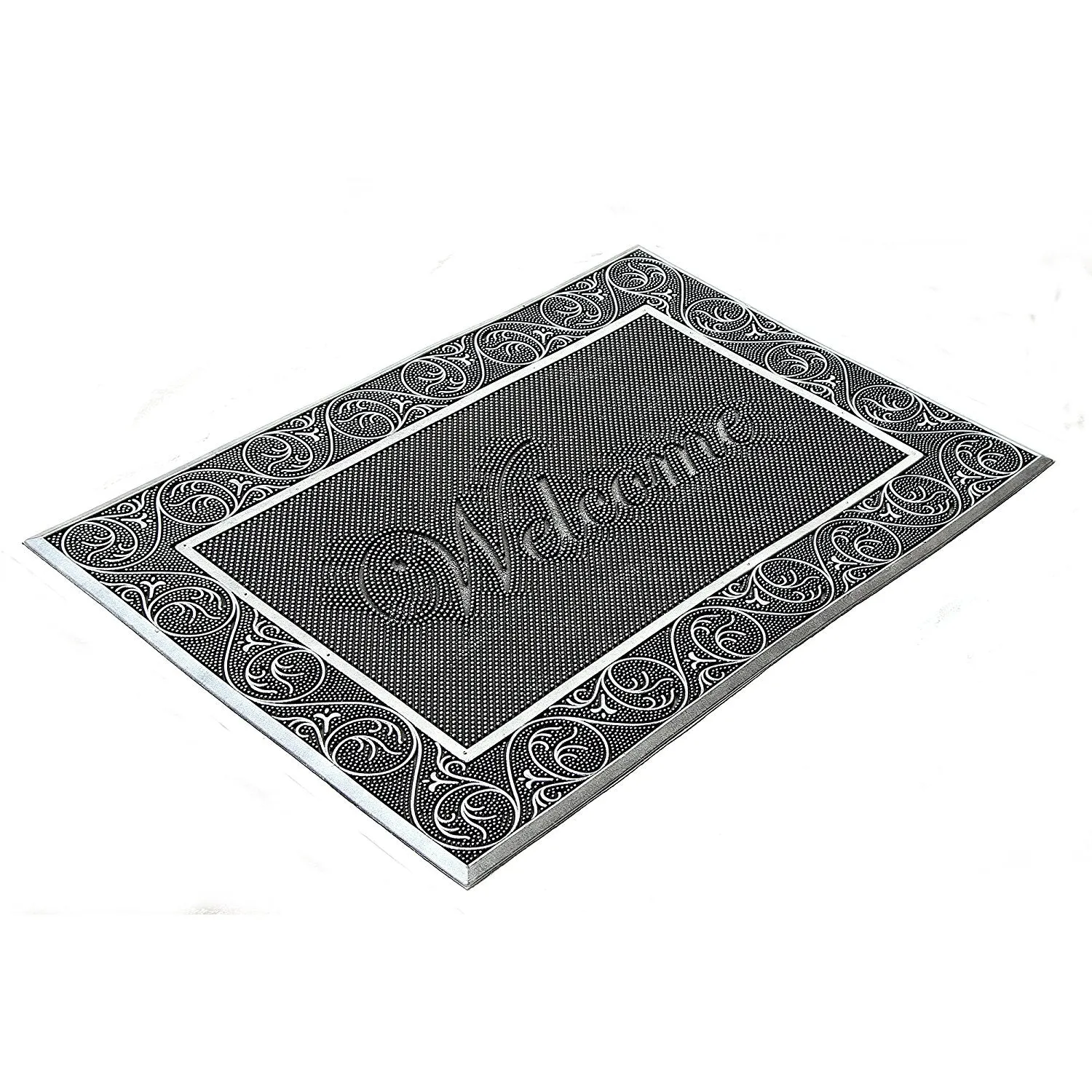 OnlyMat Welcome Acupressure Rubber Doormat - Indoor / Outdoor, Waterproof