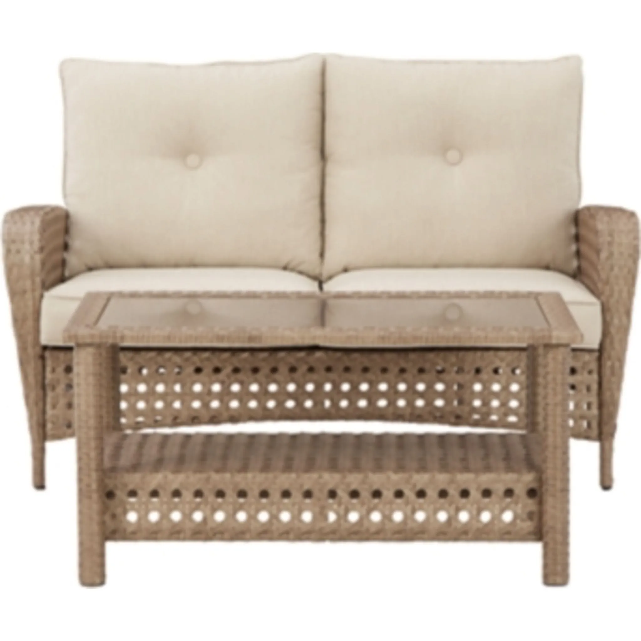 Outdoor Braylee Loveseat with Table