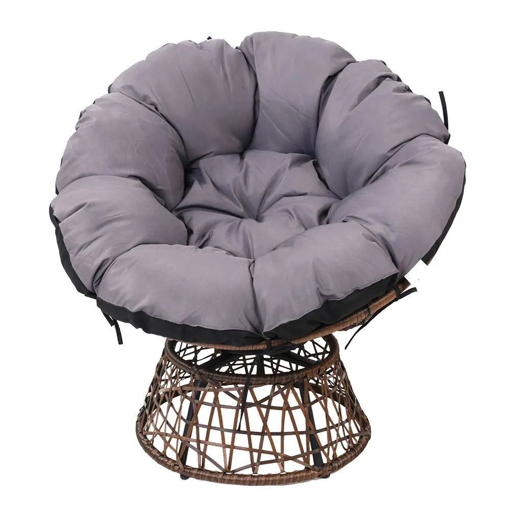 Outdoor Chairs Outdoor Furniture Papasan Chair Wicker Patio Garden Brown