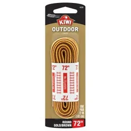 Outdoor Round Laces, Gold/Brown, 72-In.