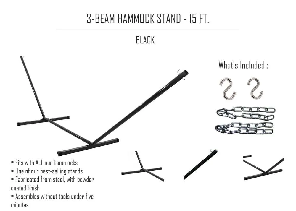 Poolside | Lake Hammock with 3-Beam Stand