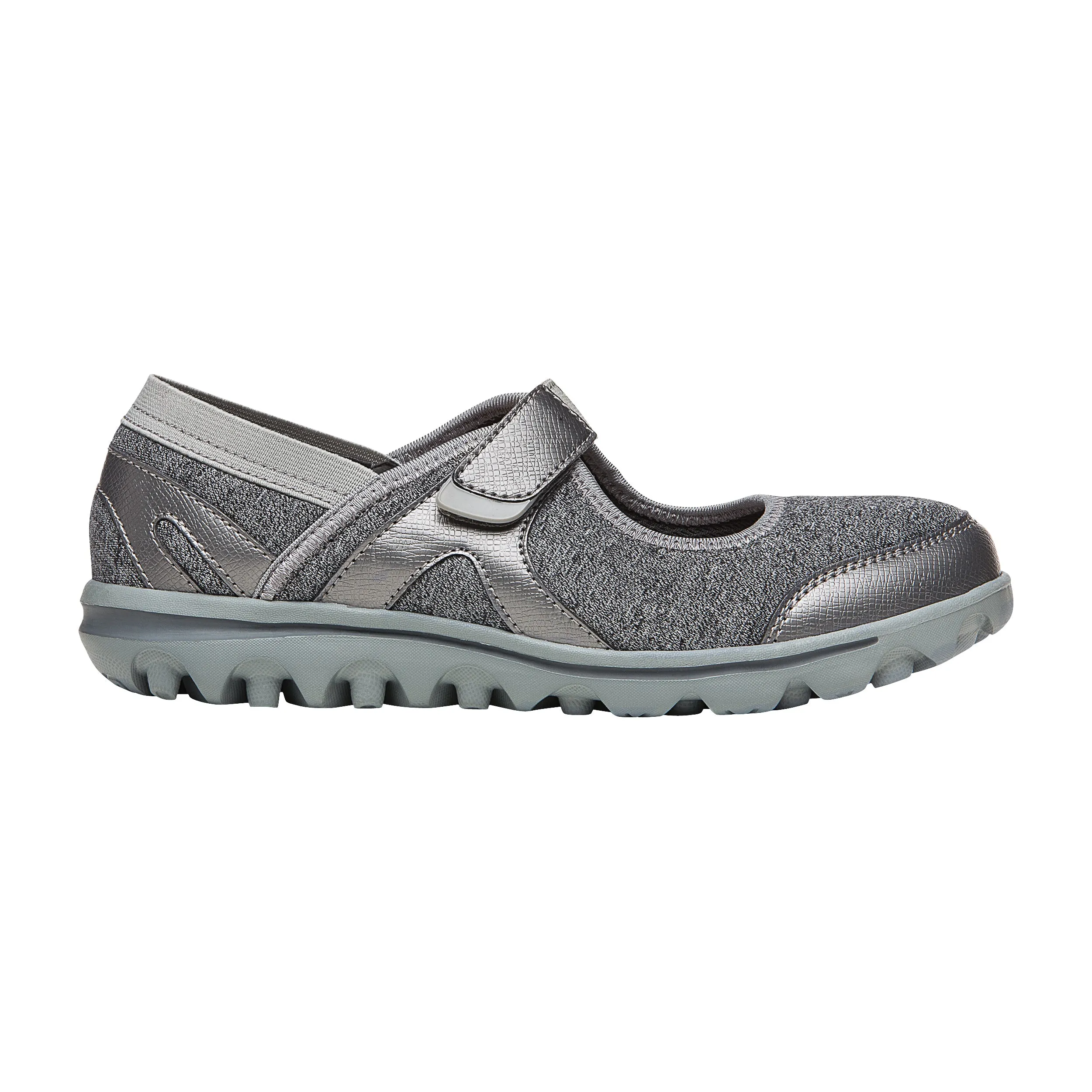 Propet Women Diabetic Mary Jane Shoes - Onalee WAA003J - Grey/Silver