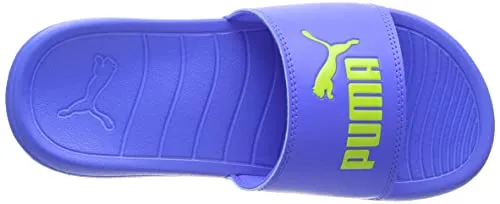 Puma Unisex-Kid Popcat 20 Jr Bluemazing-Nrgy Yellow Slide - 6UK (37201715)