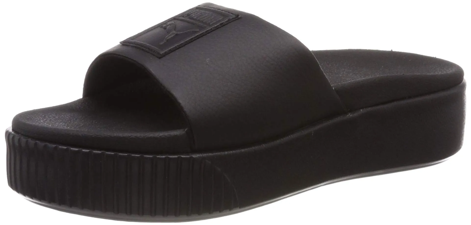 Puma Women's Platform Slide WNS Black Slippers Kids UK (36612110_6)