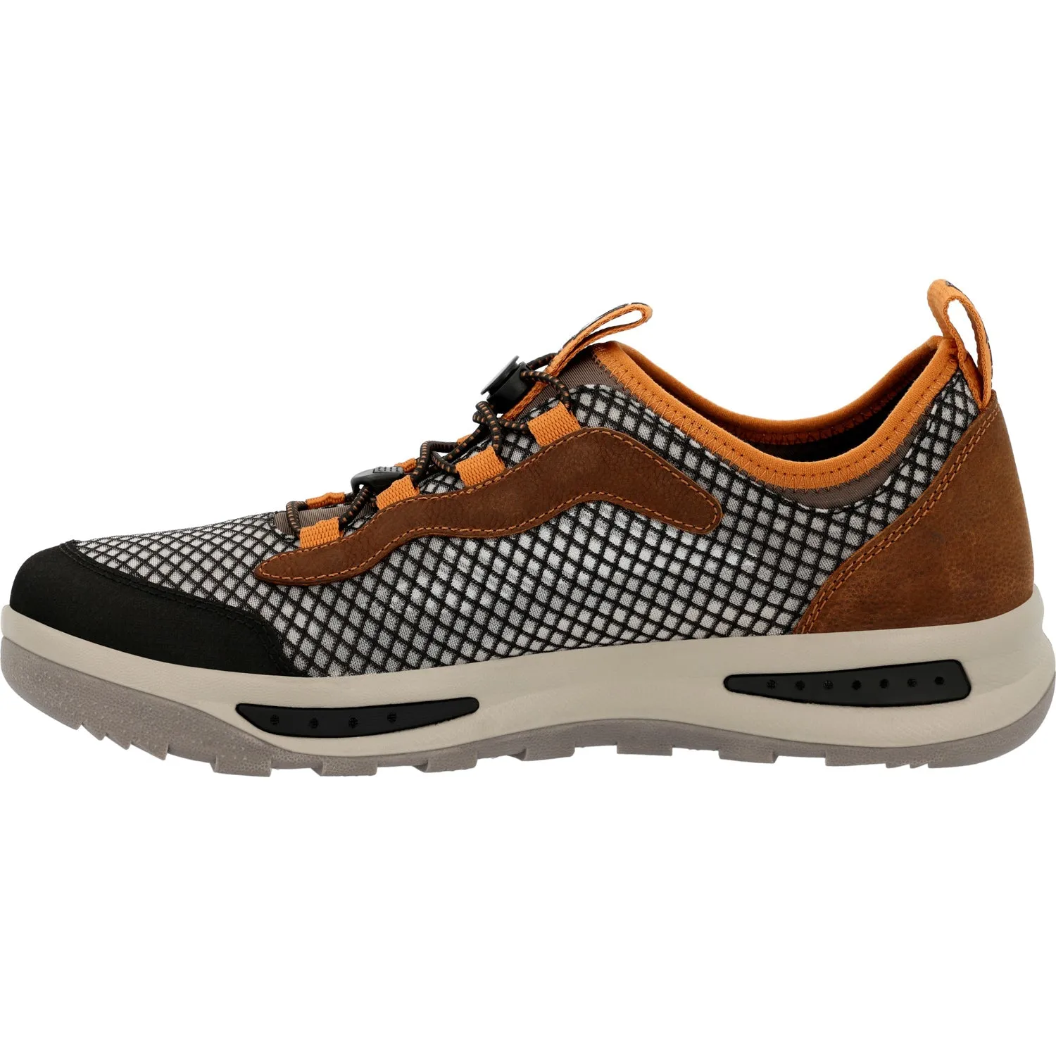 Rocky Mens Nowake Outdoor Black/Burnt Orange Mesh Hiking Shoes