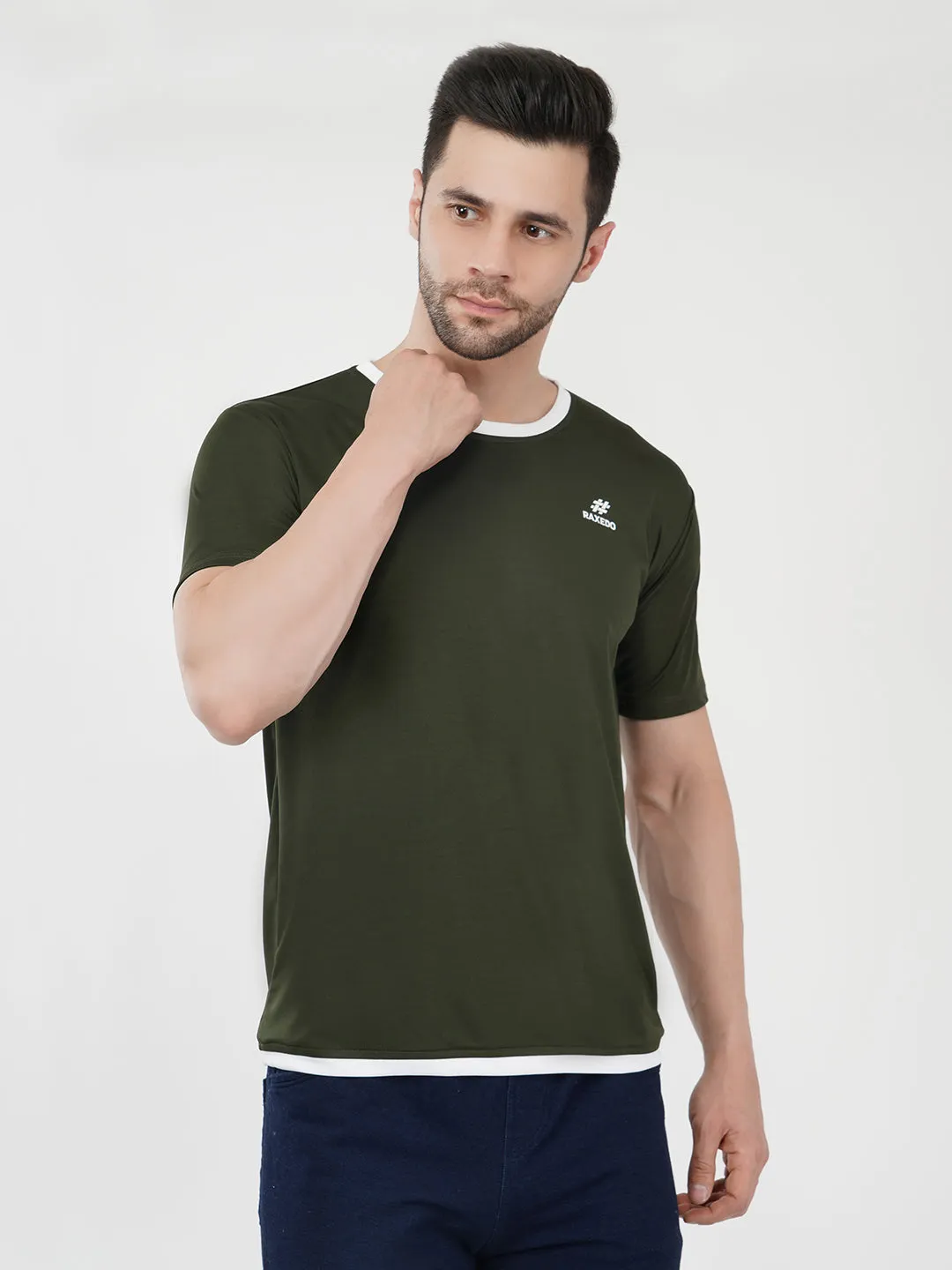 Round Neck Striped T-shirt for Men