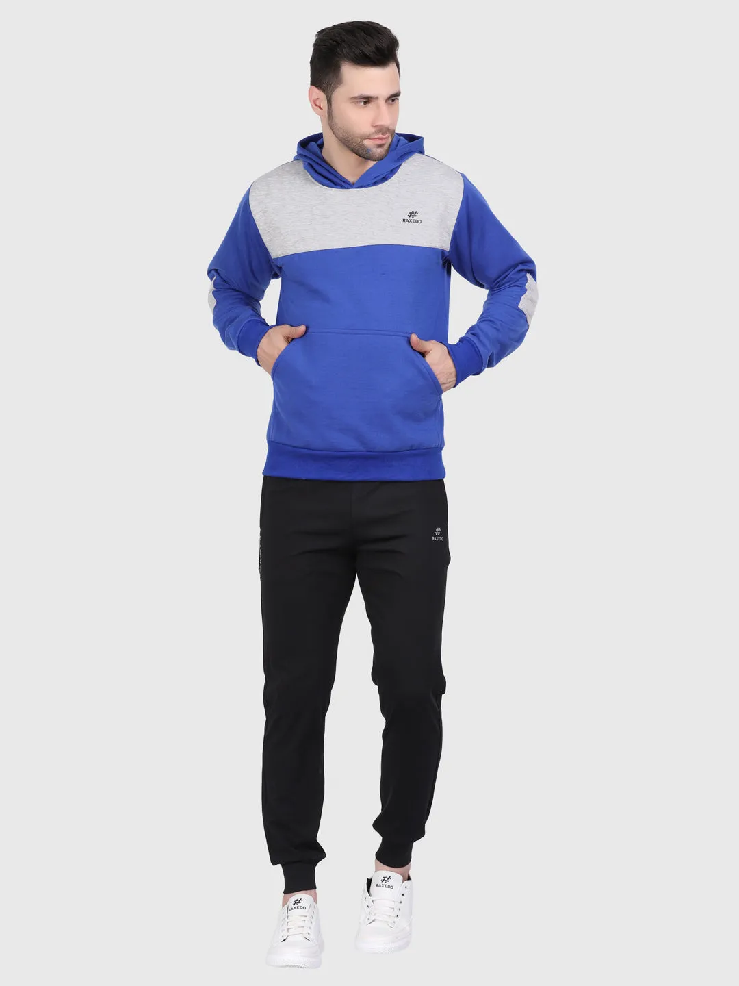 Royal Blue Hoodie for Men - Patch Hoodie