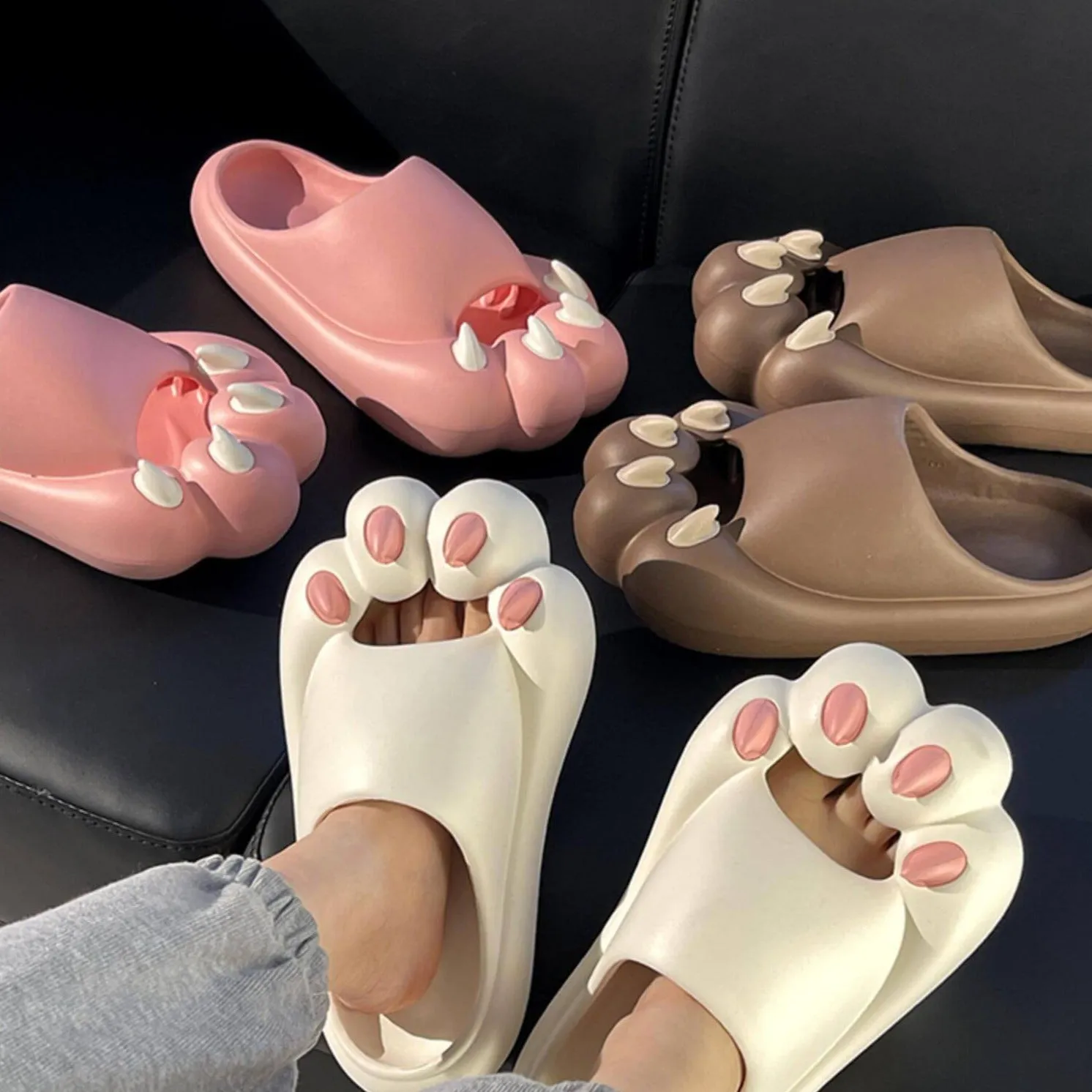 Rubber Cat Paws Aesthetic Slippers Sandals