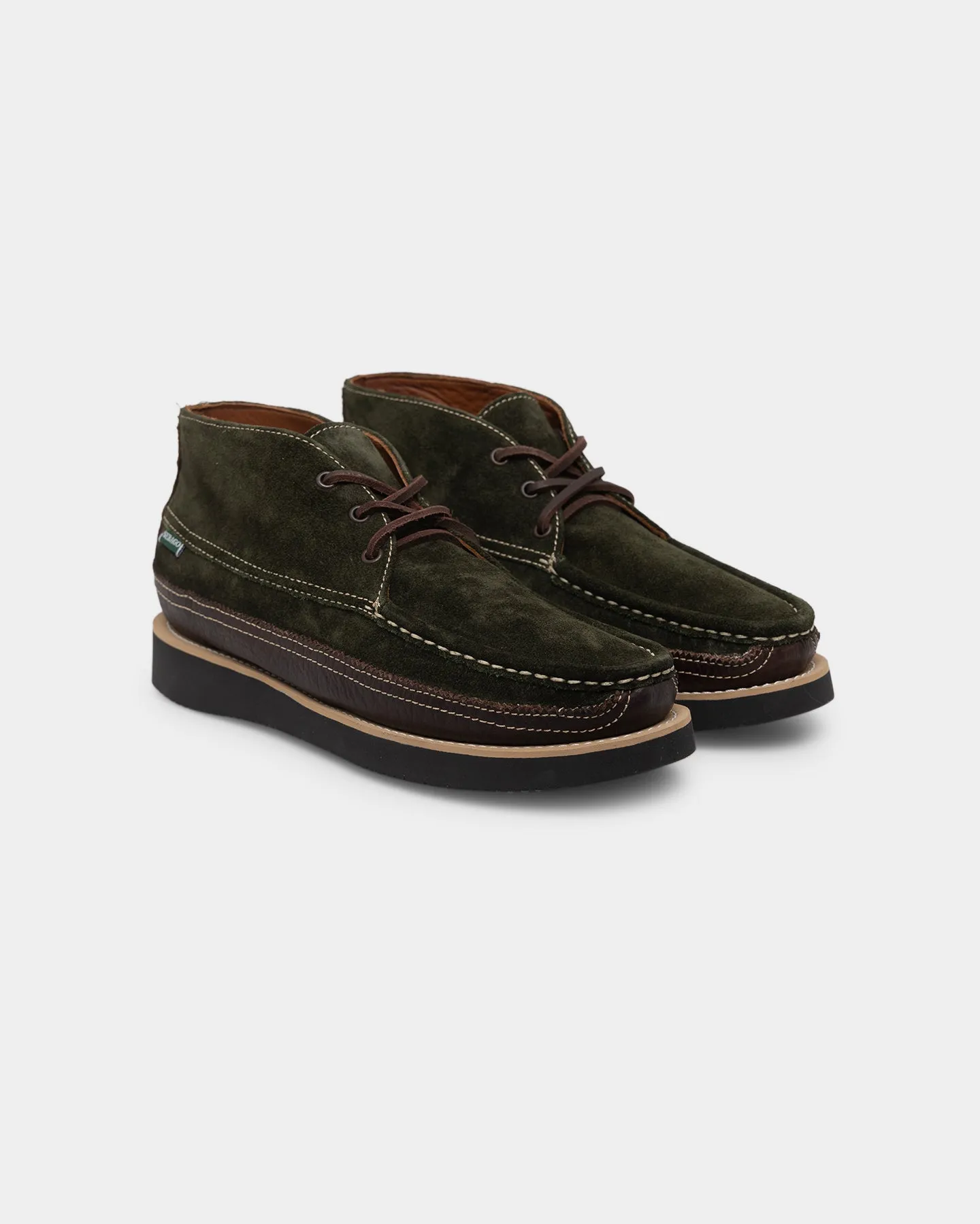 Sebago Miwak Suede Canoe Moc Tumble Dark Brown