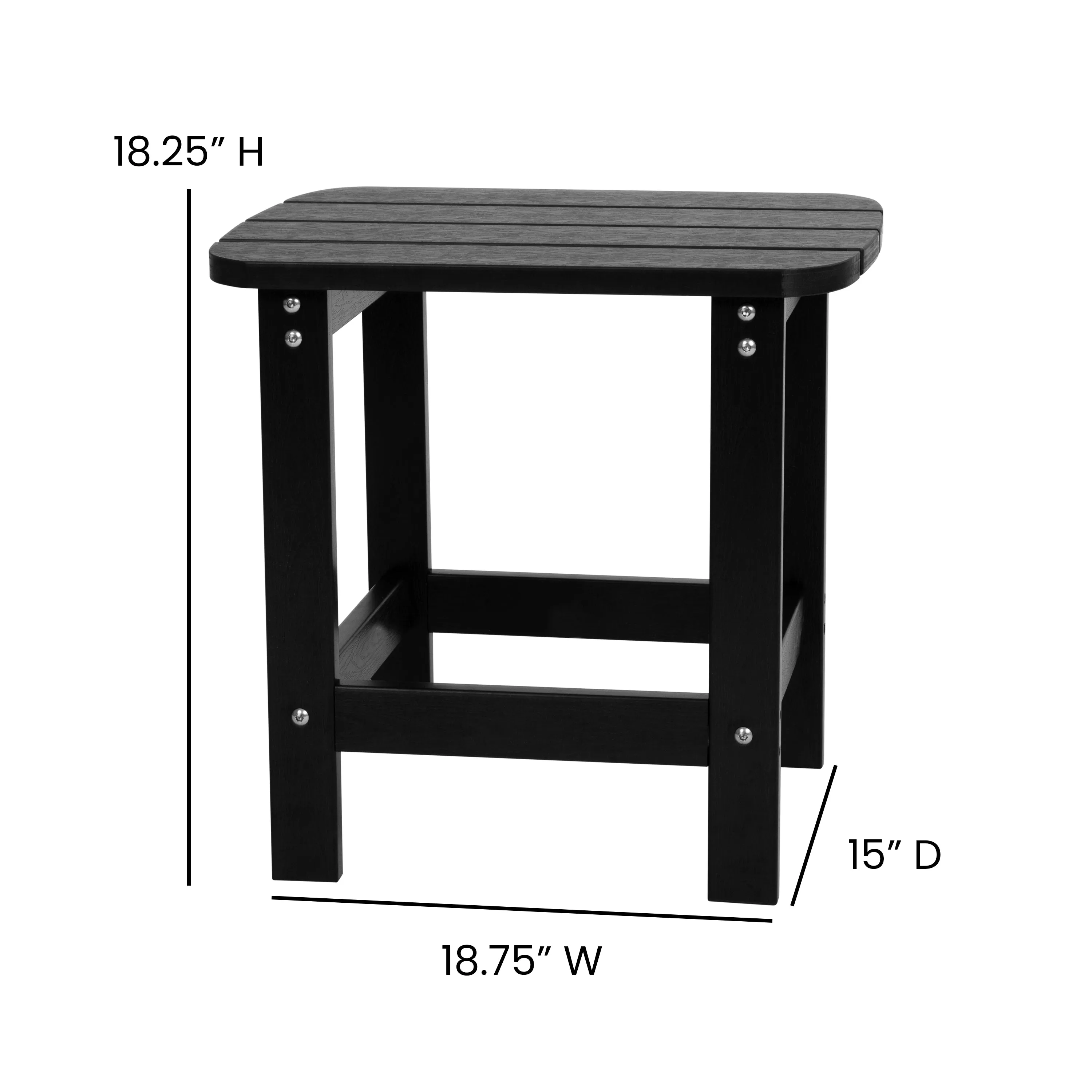 Set of 2 Winston All-Weather Poly Resin Rocking Chairs with Accent Side Table