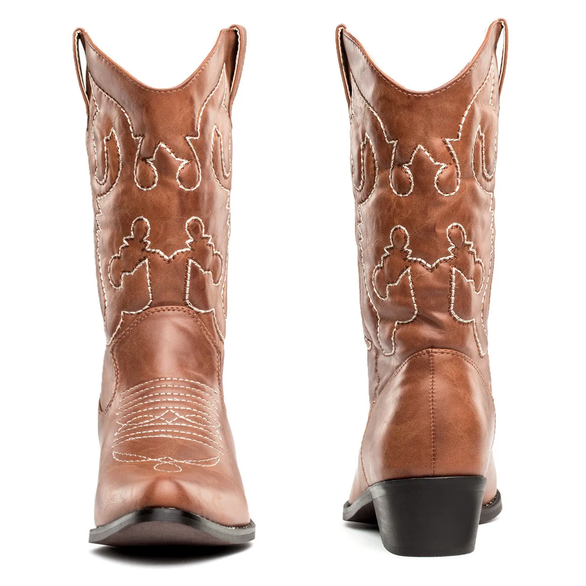 SheSole Womens Wide Calf Cowboy Boots