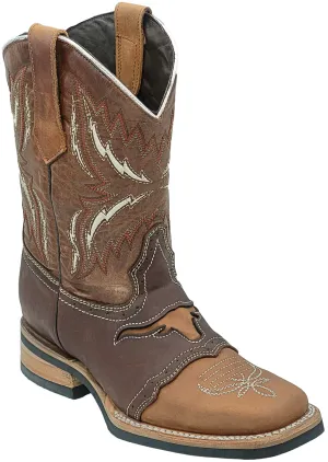 Silverton® Longhorn All Leather Square-Toe Boots (Tobacco)