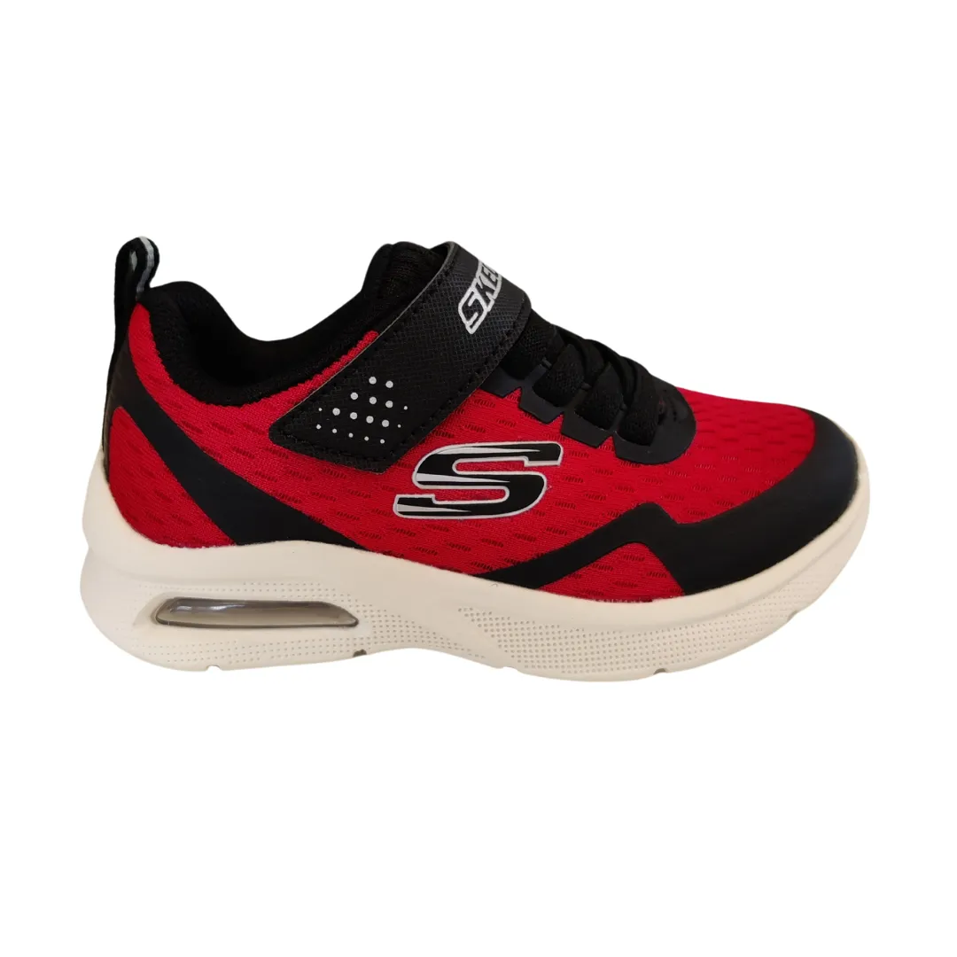 Skechers Microspec Max Torvix Boys Red Black Trainer