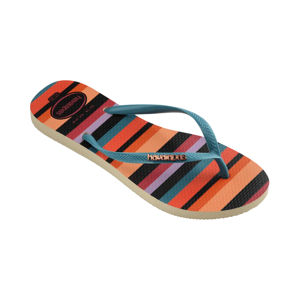 Slim Patchwork Flip Flops